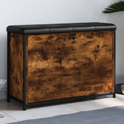 Klupa za cipele s preklopnom ladicom boja hrasta 82x32x56 cm - Dimljeni hrast 82 x 32 x 56 cm Cijena