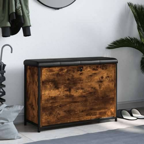 Klupa za cipele s preklopnom ladicom boja hrasta 82x32x56 cm - Dimljeni hrast 82 x 32 x 56 cm Cijena