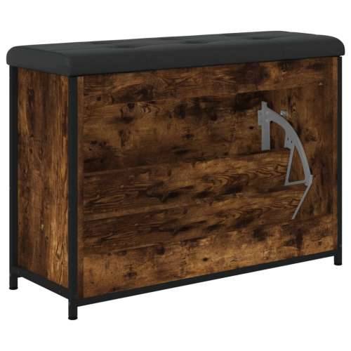 Klupa za cipele s preklopnom ladicom boja hrasta 82x32x56 cm - Dimljeni hrast 82 x 32 x 56 cm Cijena