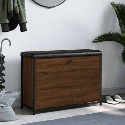 Klupa za cipele s preklopnom ladicom boja hrasta 82x32x56 cm - Smeđi hrast 82 x 32 x 56 cm Cijena