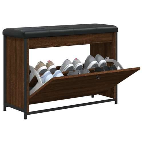 Klupa za cipele s preklopnom ladicom boja hrasta 82x32x56 cm - Smeđi hrast 82 x 32 x 56 cm Cijena