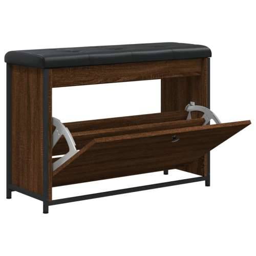 Klupa za cipele s preklopnom ladicom boja hrasta 82x32x56 cm - Smeđi hrast 82 x 32 x 56 cm Cijena
