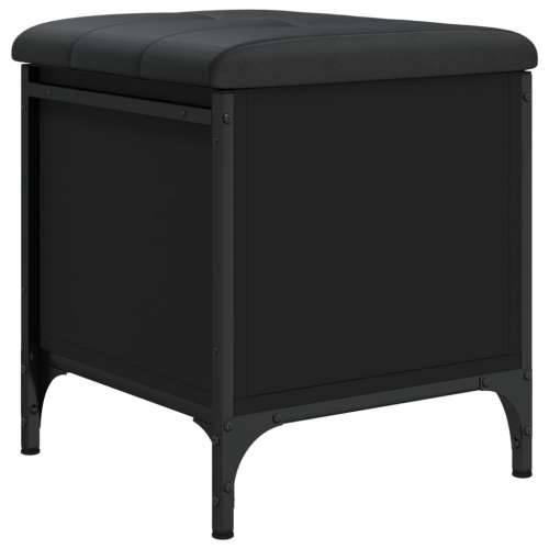 Klupa za pohranu crna 42 x 42 x 45 cm od konstruiranog drva - Crna 42 x 42 x 45 cm Cijena