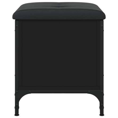 Klupa za pohranu crna 42 x 42 x 45 cm od konstruiranog drva - Crna 42 x 42 x 45 cm Cijena