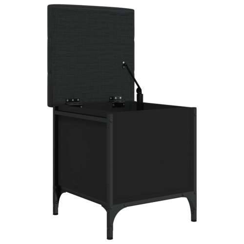 Klupa za pohranu crna 42 x 42 x 45 cm od konstruiranog drva - Crna 42 x 42 x 45 cm Cijena