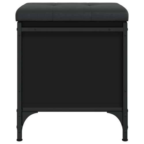 Klupa za pohranu crna 42 x 42 x 45 cm od konstruiranog drva - Crna 42 x 42 x 45 cm Cijena