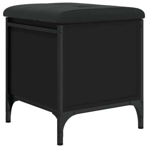 Klupa za pohranu crna 42 x 42 x 45 cm od konstruiranog drva - Crna 42 x 42 x 45 cm Cijena