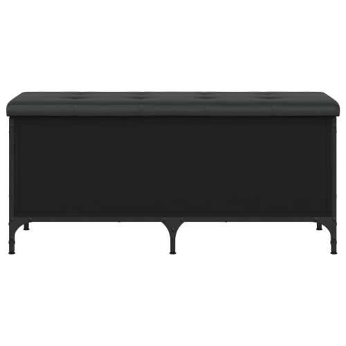 Klupa za pohranu crna 102 x 42 x 45 cm od konstruiranog drva - Crna 102 x 42 x 45 cm Cijena