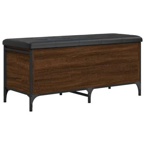 Klupa za pohranu boja hrasta 102x42x45 cm od konstruiranog drva - Smeđi hrast 102 x 42 x 45 cm Cijena