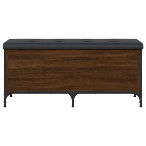 Klupa za pohranu boja hrasta 102x42x45 cm od konstruiranog drva - Smeđi hrast 102 x 42 x 45 cm Cijena