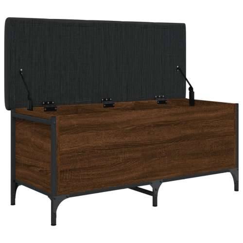 Klupa za pohranu boja hrasta 102x42x45 cm od konstruiranog drva - Smeđi hrast 102 x 42 x 45 cm Cijena