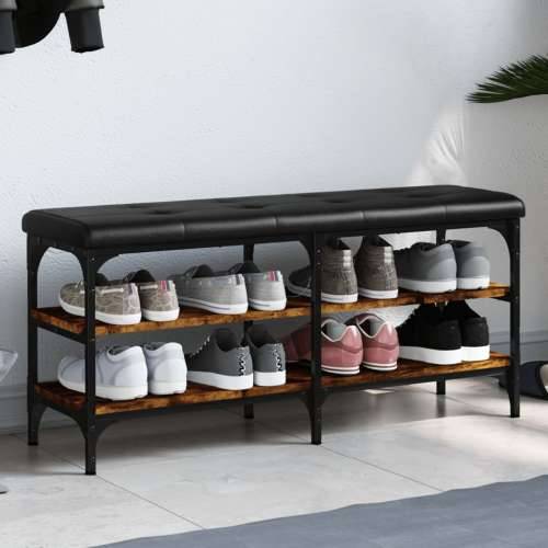 Klupa za cipele boja hrasta 102 x 32 x 47 cm konstruirano drvo - Dimljeni hrast 102 x 32 x 47 cm Cijena