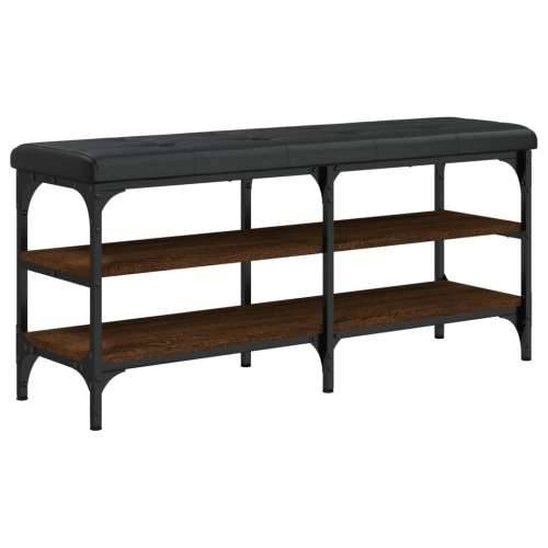 Klupa za cipele smeđa boja hrasta 102x32x47cm konstruirano drvo - Smeđi hrast 102 x 32 x 47 cm Cijena