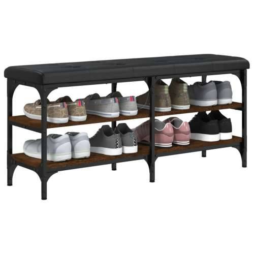 Klupa za cipele smeđa boja hrasta 102x32x47cm konstruirano drvo - Smeđi hrast 102 x 32 x 47 cm Cijena