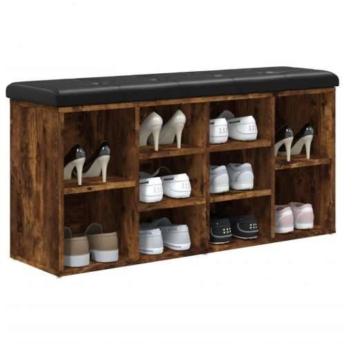 Klupa za cipele boja dimljenog hrasta 102 x 32 x 50 cm drvena - Dimljeni hrast 102 x 32 x 50 cm Cijena