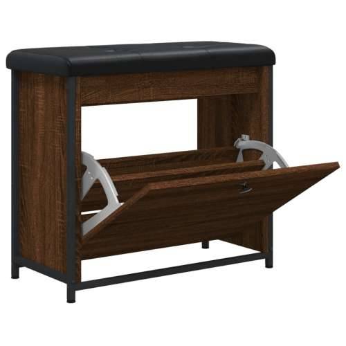 Klupa za cipele s preklopnom ladicom boja hrasta 62x32x56 cm - Smeđi hrast 62 x 32 x 56 cm Cijena