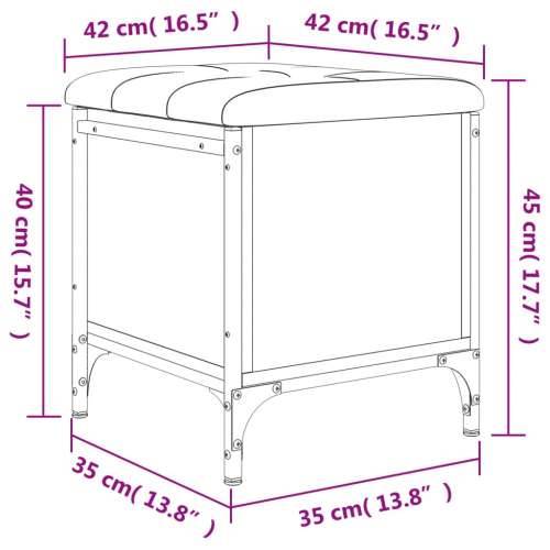Klupa za cipele siva boja hrasta 42x42x45 cm konstruirano drvo - Sivi hrast sonoma 42 x 42 x 45 cm Cijena