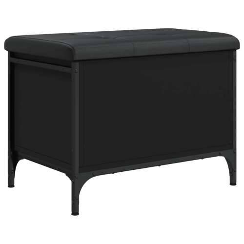 Klupa za pohranu crna 62 x 42 x 45 cm od konstruiranog drva - Crna 62 x 42 x 45 cm Cijena