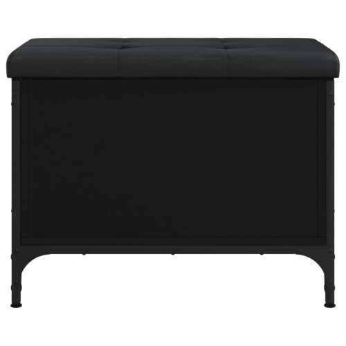 Klupa za pohranu crna 62 x 42 x 45 cm od konstruiranog drva - Crna 62 x 42 x 45 cm Cijena