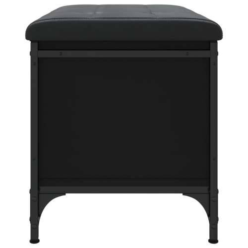 Klupa za pohranu crna 62 x 42 x 45 cm od konstruiranog drva - Crna 62 x 42 x 45 cm Cijena