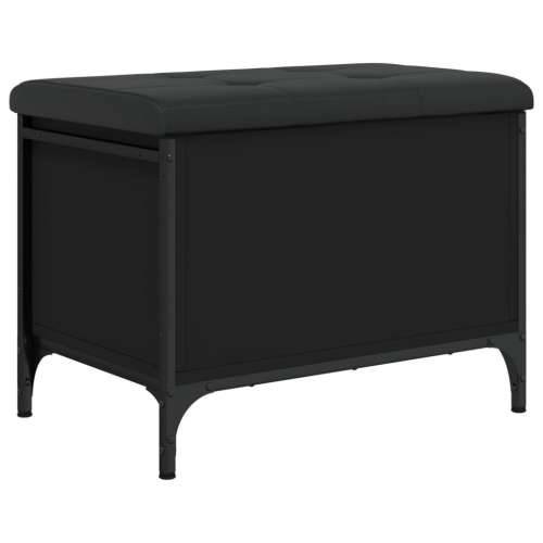 Klupa za pohranu crna 62 x 42 x 45 cm od konstruiranog drva - Crna 62 x 42 x 45 cm Cijena