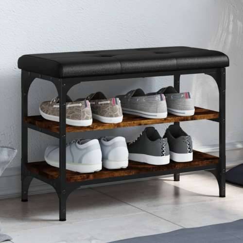 Klupa za cipele boja hrasta 62 x 32 x 47 cm konstruirano drvo - Dimljeni hrast 62 x 32 x 47 cm Cijena