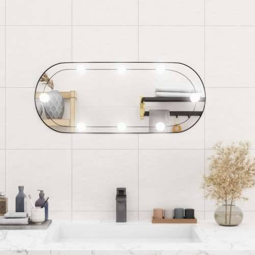Zidno ogledalo s LED svjetlima 30 x 70 cm stakleno ovalno Cijena