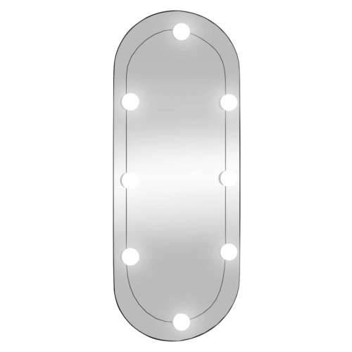 Zidno ogledalo s LED svjetlima 30 x 70 cm stakleno ovalno Cijena