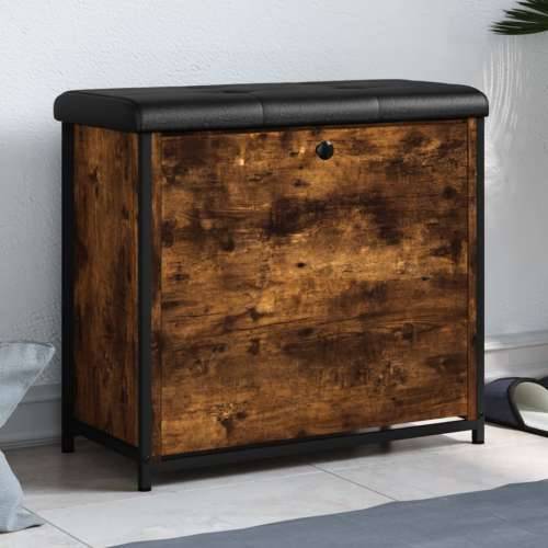 Klupa za cipele s preklopnom ladicom boja hrasta 62x32x56 cm - Dimljeni hrast 62 x 32 x 56 cm Cijena
