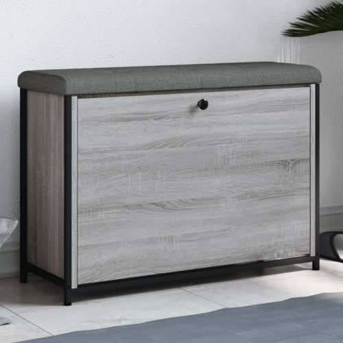 Klupa za cipele s preklopnom ladicom boja hrasta 82x32x56 cm - Sivi hrast sonoma 82 x 32 x 56 cm Cijena
