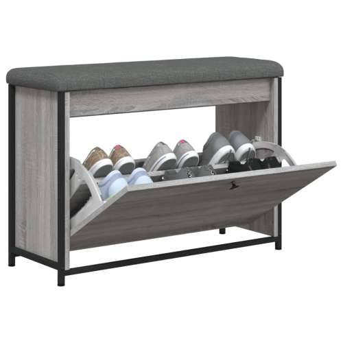 Klupa za cipele s preklopnom ladicom boja hrasta 82x32x56 cm - Sivi hrast sonoma 82 x 32 x 56 cm Cijena