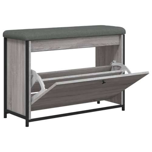 Klupa za cipele s preklopnom ladicom boja hrasta 82x32x56 cm - Sivi hrast sonoma 82 x 32 x 56 cm Cijena