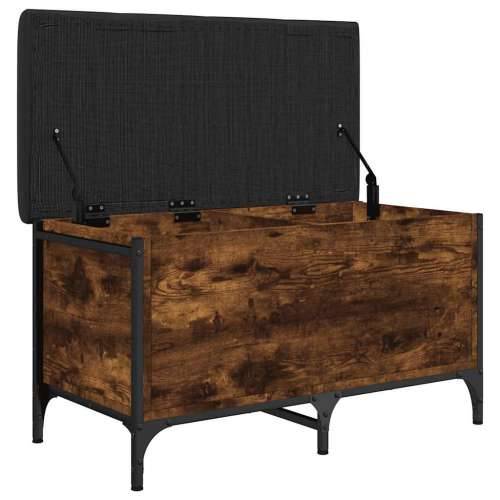 Klupa za pohranu boja hrasta 82x42x45 cm od konstruiranog drva - Dimljeni hrast 82 x 42 x 45 cm Cijena