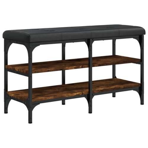 Klupa za cipele boja hrasta 82 x 32 x 47 cm konstruirano drvo Dimljeni hrast 82 x 32 x 47 cm Cijena