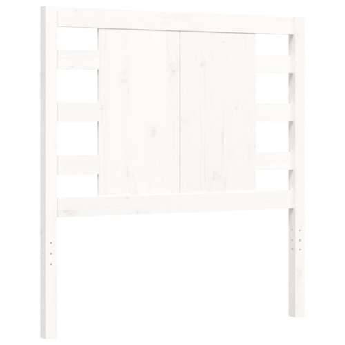 Okvir kreveta s uzglavljem bijeli mali od masivnog drva - Bijela 75 x 190 cm Cijena