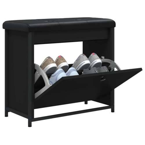 Klupa za cipele s preklopnom ladicom crna 62 x 32 x 56 cm - Crna 62 x 32 x 56 cm Cijena