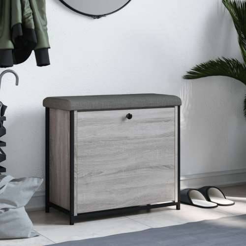 Klupa za cipele s preklopnom ladicom boja hrasta 62x32x56 cm - Sivi hrast sonoma 62 x 32 x 56 cm Cijena