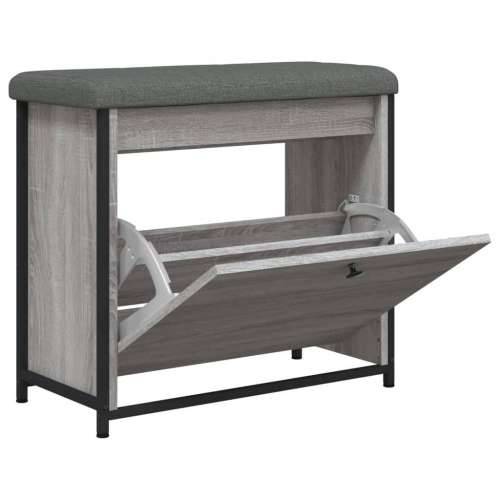 Klupa za cipele s preklopnom ladicom boja hrasta 62x32x56 cm - Sivi hrast sonoma 62 x 32 x 56 cm Cijena