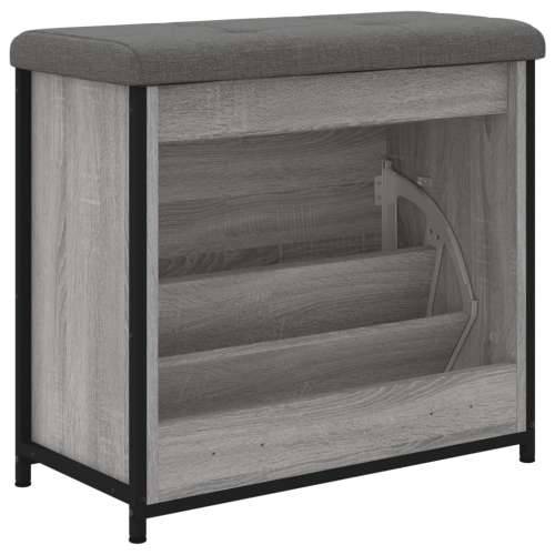 Klupa za cipele s preklopnom ladicom boja hrasta 62x32x56 cm - Sivi hrast sonoma 62 x 32 x 56 cm Cijena