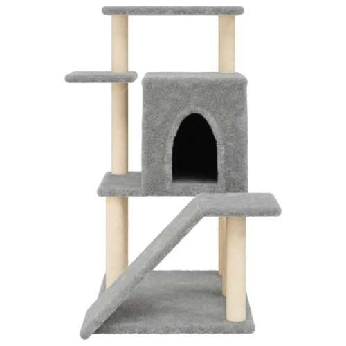 Penjalica za mačke - Kuća za mačke - Grebalica sa stupovima za grebanje svjetlosiva 97 cm - Svjetlosiva Cijena