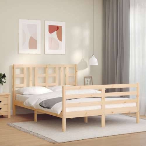 Okvir kreveta bez madraca 140 x 190 cm od masivne borovine - Prirodna 140 x 190 cm Cijena