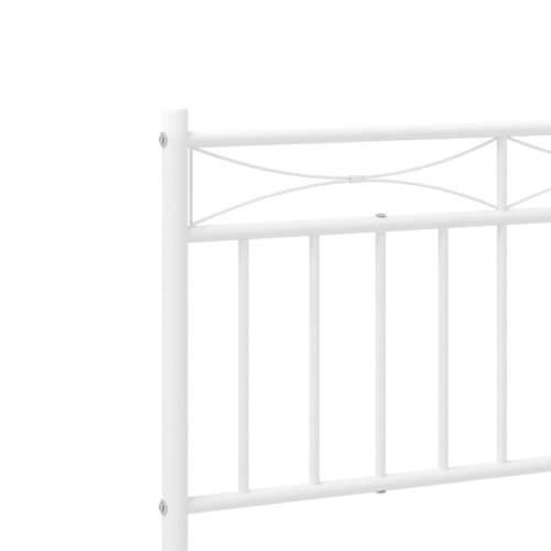 Metalni okvir za krevet s uzglavljem bijeli 100x200 cm - Bijela 100 x 200 cm s uzglavljem Cijena