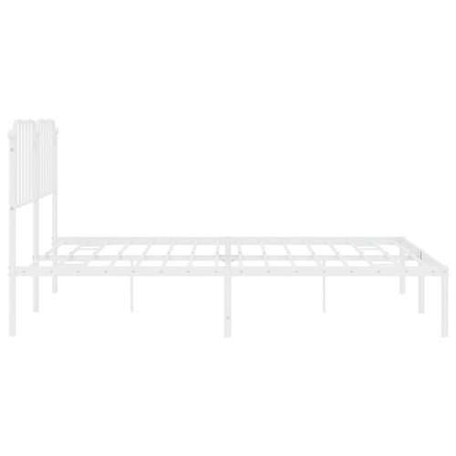 Metalni okvir za krevet s uzglavljem bijeli 200x200 cm - Bijela 200 x 200 cm s uzglavljem Cijena