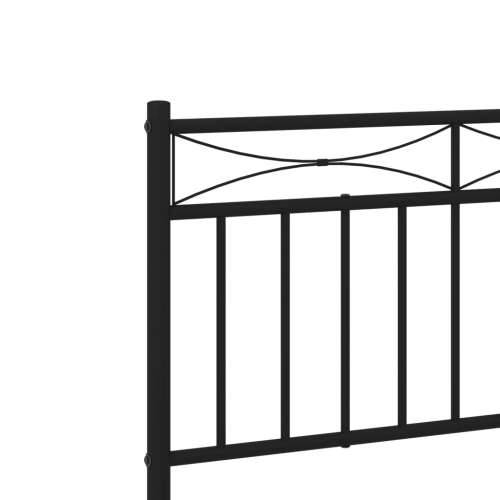 Metalni okvir za krevet s uzglavljem crni 100x200 cm - Crna 100 x 200 cm s uzglavljem Cijena