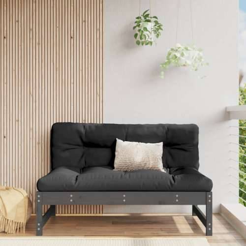 Srednja vrtna sofa siva 120 x 80 cm od masivne borovine - Siva boja bora 1 srednja sofa Cijena