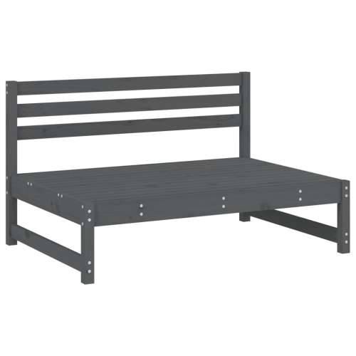 Srednja vrtna sofa siva 120 x 80 cm od masivne borovine - Siva boja bora 1 srednja sofa Cijena