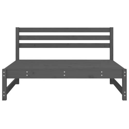 Srednja vrtna sofa siva 120 x 80 cm od masivne borovine - Siva boja bora 1 srednja sofa Cijena