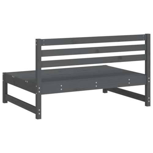 Srednja vrtna sofa siva 120 x 80 cm od masivne borovine - Siva boja bora 1 srednja sofa Cijena