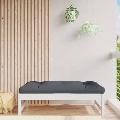 Vrtni tabure bijeli 120 x 80 cm od masivne borovine - Bijela boja bora 1 naslon za noge Cijena