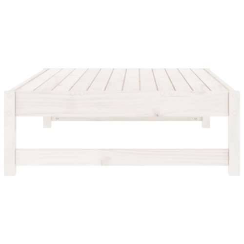 Vrtni tabure bijeli 120 x 80 cm od masivne borovine - Bijela boja bora 1 naslon za noge Cijena